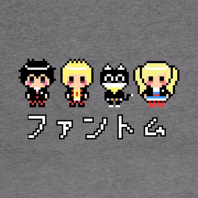 Persona 5 Phantom Thieves "Phantoms" Kanji 8-Bit Pixel Art by StebopDesigns